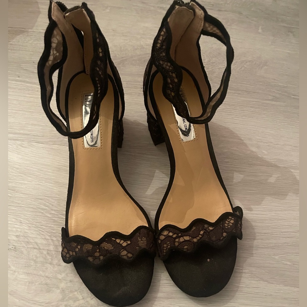 Black Lace Heels